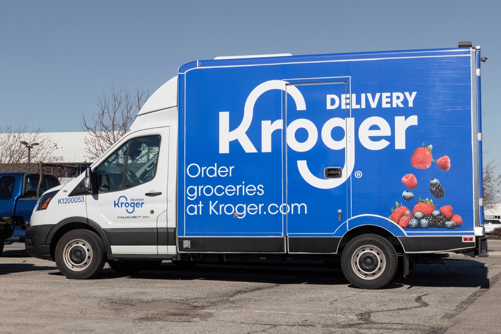 fishers, ,circa,november,2021:,kroger,delivery,van.,kroger,is