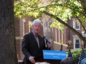 former,president,bill,clinton,speaks,at,a,campaign,rally,for