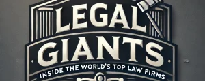 dall·e 2024 12 24 08.39.00 a professional and sleek logo design for a legal series called 'legal giants inside the world’s top law firms'. the logo should feature modern typogr