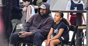 Kanye West with daughter North