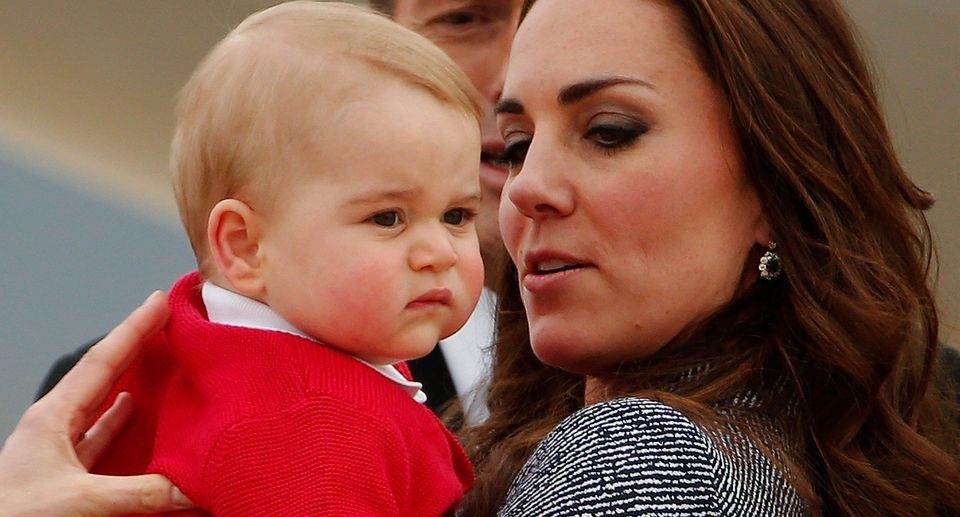 Kate Middleton with Prince George as baby