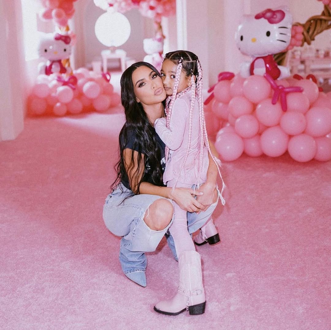 Kim Kardashian with daughter Chicago