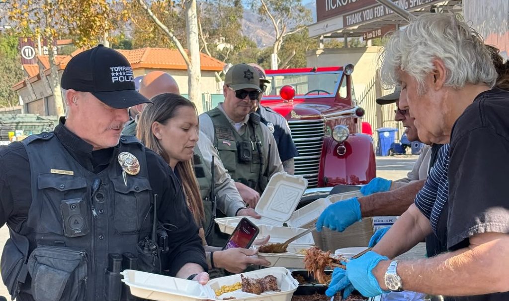 Jay Leno Serves Meals to LA Firefighters Battling Wildfires