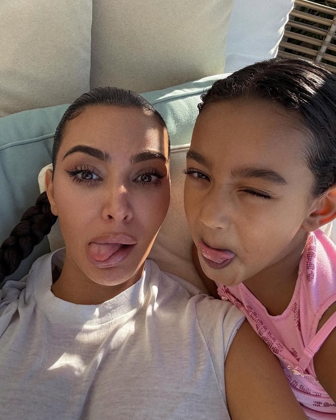 Kim Kardashian with daughter Chicago