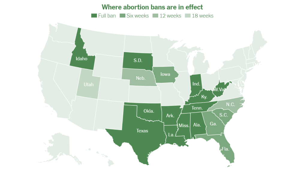 US Abortion Restrictions Nationwide - Live Tracking