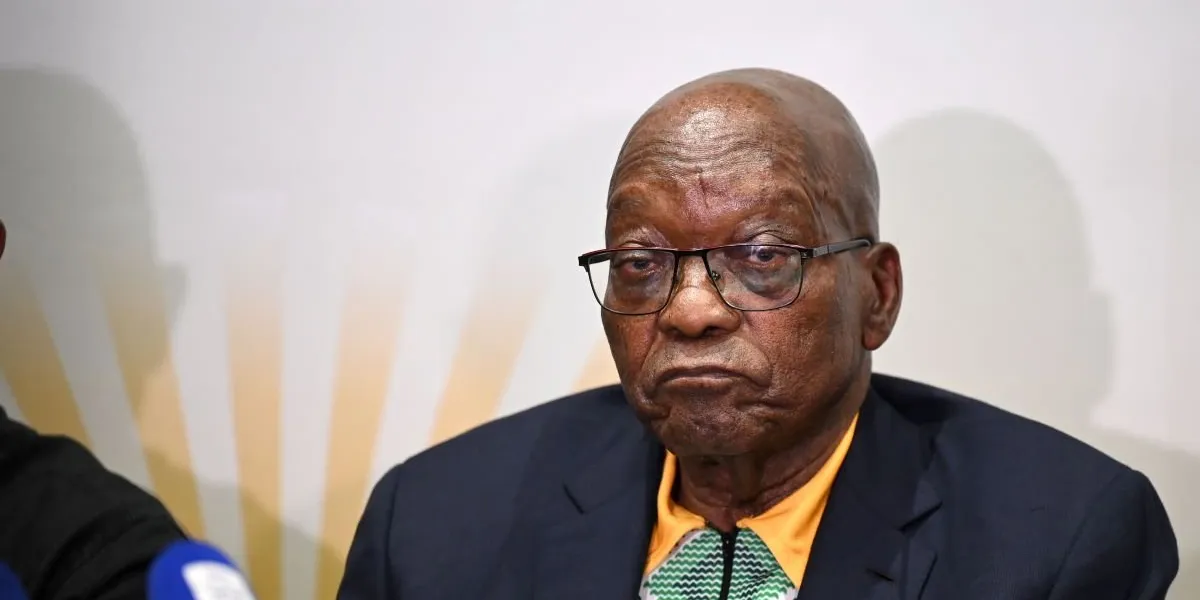 a photo of jacob zuma after the announcement of national and provincial election results on june 16 2024 in sandton south afri