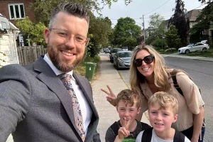 April and Stephen Gougeon with sons Oliver and Wesley