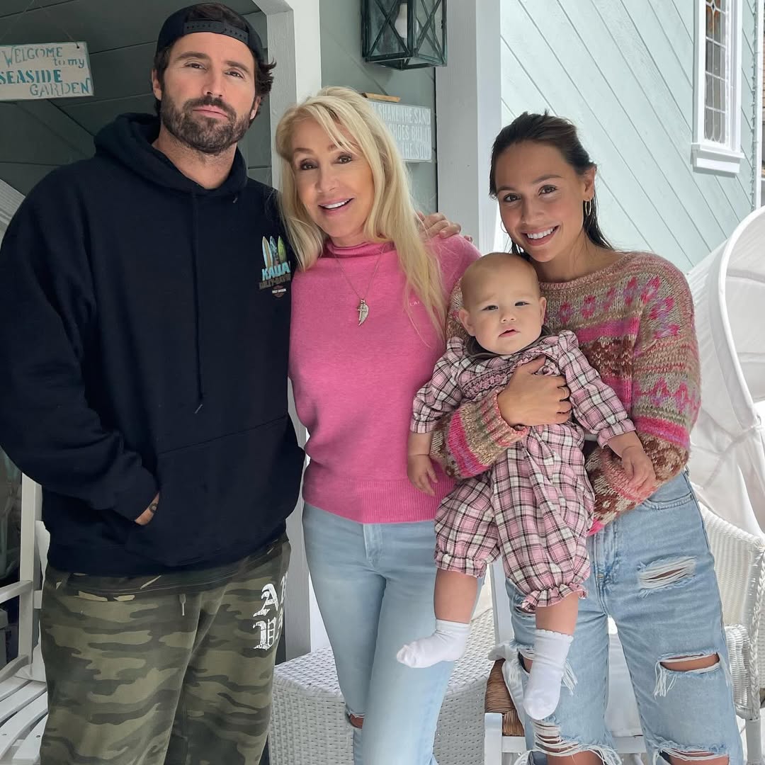 Brody with mum Linda, wife Tia Blanco and baby daughter Honey