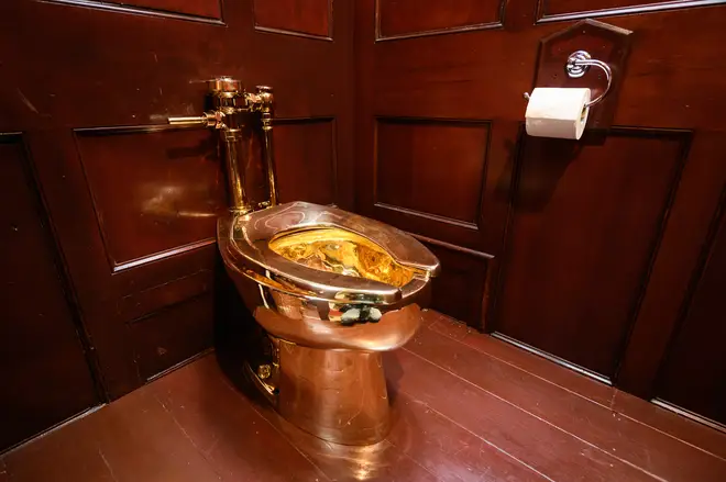 golden toilet at blenheim palace