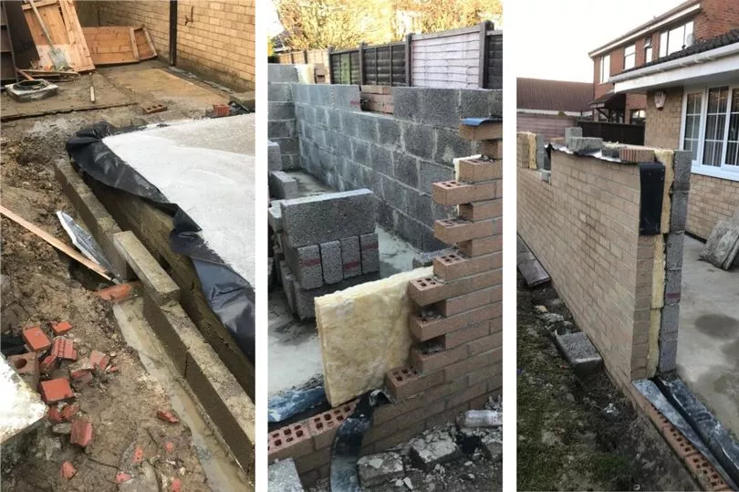 Some of the 'shoddy work' completed by builder Gary Nelson on a home in Ingleby Barwick, which led to substantial additional repair costs for the homeowner.