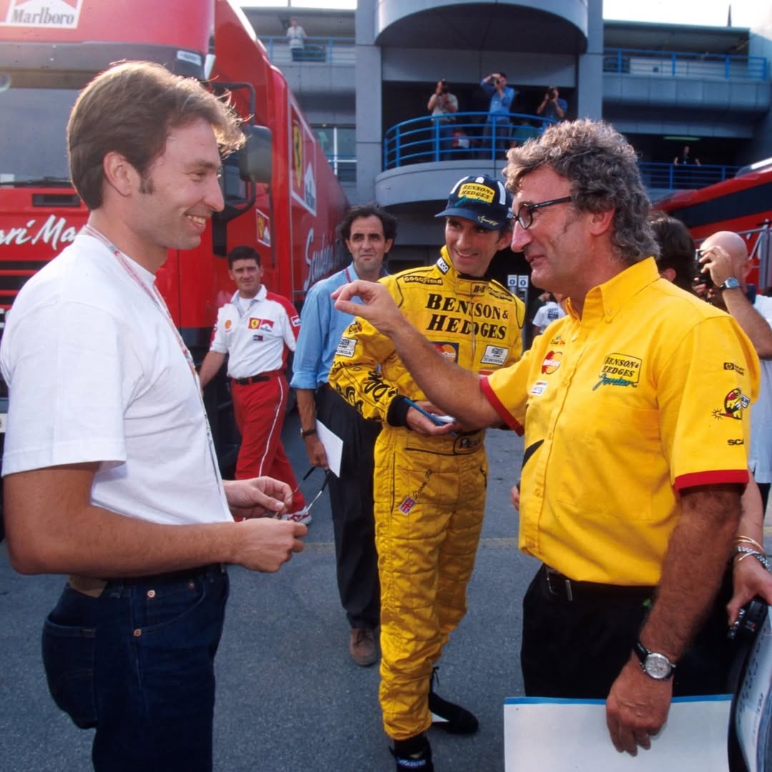 Eddie Jordan announces Heinz-Harald Frentzen alongside Damon Hill for the 1999 season in Monza 1998.