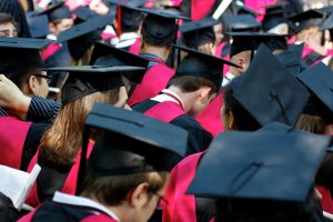 harvard university graduates on commencement day