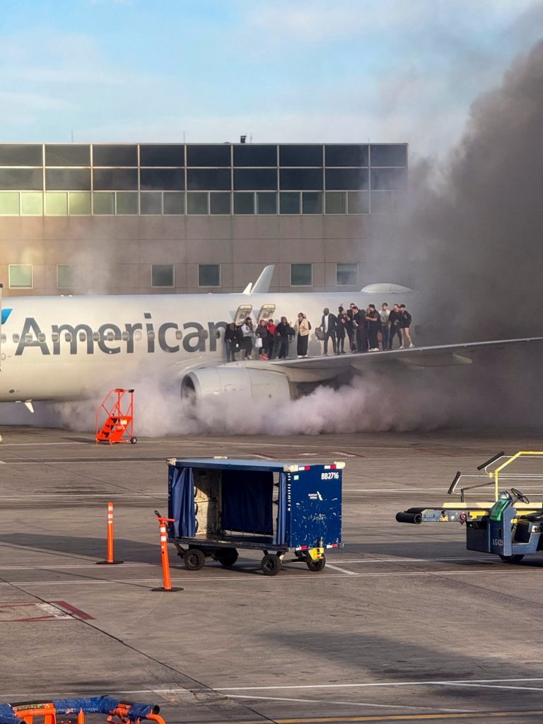 American Airlines Plane Catches Fire After Landing in Denver